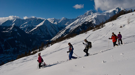 Ciaspolata in Valle d'Aosta
