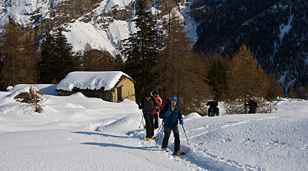 Ciaspolata in Valle d'Aosta